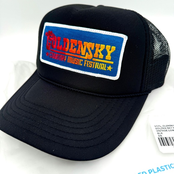 NWT Aviator Nation Golden Sky 2014 Festival Trucker Hat Cap Black Country Music - Picture 2 of 16